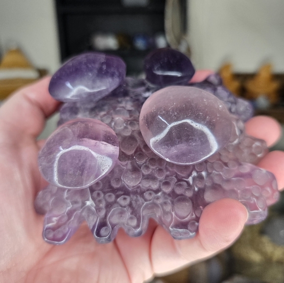 Other - UV Reactive Purple Fluorite Mushroom Forest Crystal Carving